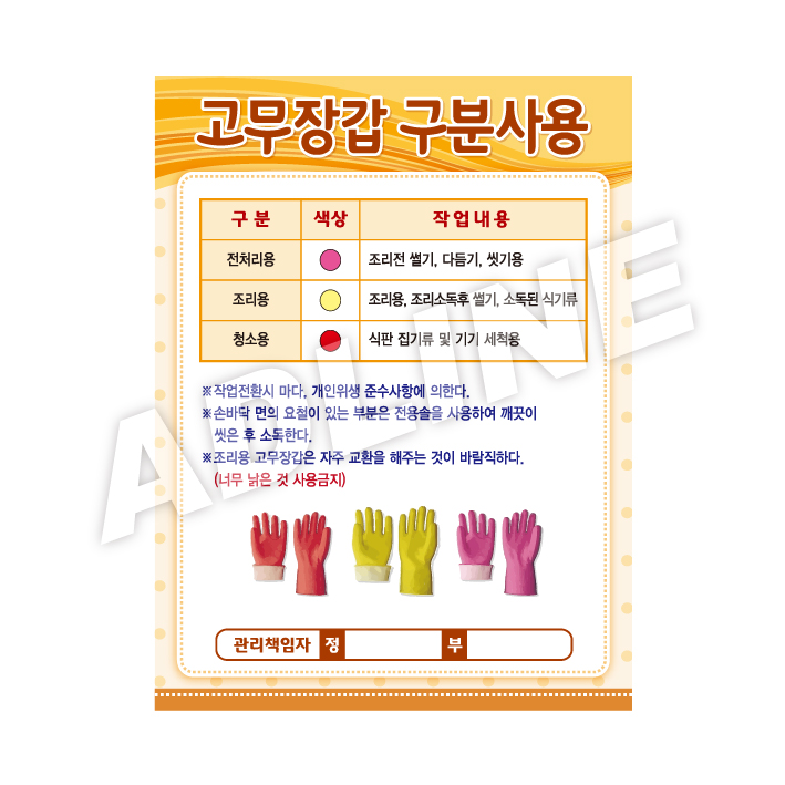고무장갑구분사용