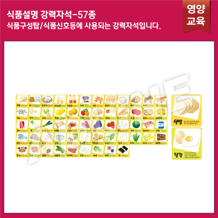 식품설명자석(식품구성탑,신호등)